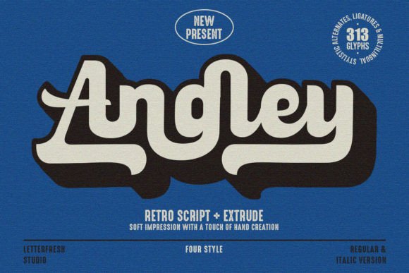 Angley: A Retro Script Font That Adds Personality to Digital Layouts