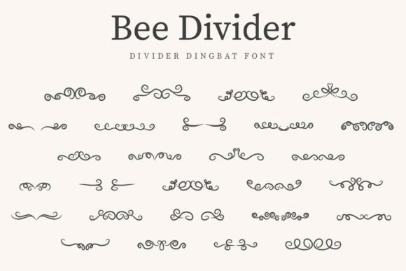Bee Divider: A Retro Dingbat Font That Adds Charm to Web Design