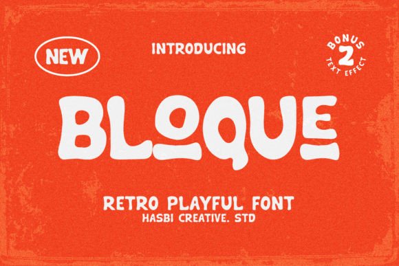 Bloque Retro Playful Font for Bold Digital Headlines
