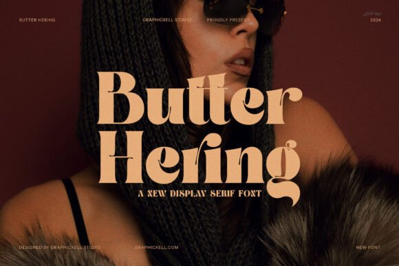 Butter Hering: A Vintage Serif Font That Elevates Digital Branding