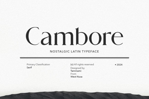 Cambore: A Latin Serif Font for Editorial Sophistication