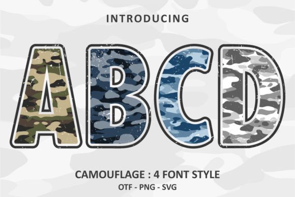 Camouflage Font: A Bold, Military-Inspired Color Font for Brand Personality