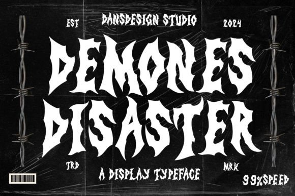 Demones Disaster: A Bold Blackletter Font for Digital Branding