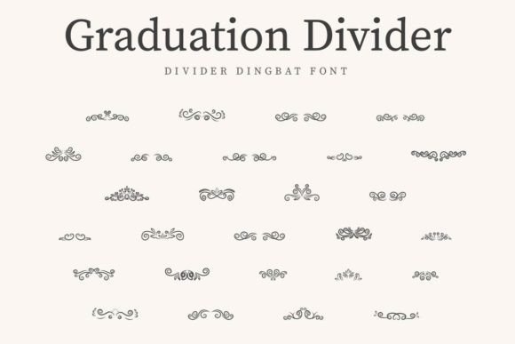 Graduation Divider: A Dingbat Font That Makes Your Campaign Stand Out