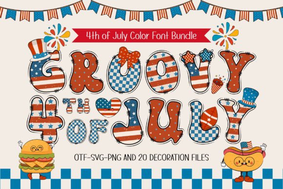 Groovy 4th of July: A Color Font That Sets Editorial Mood