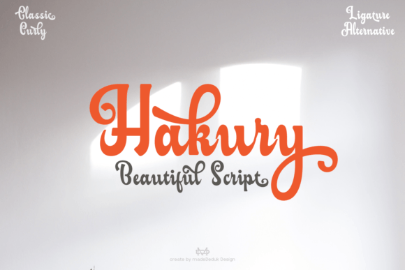 Hakury Script Font for Small Business Branding
