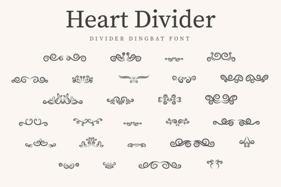 Heart Divider: A Vintage Dingbat Font That Cuts Through the Noise