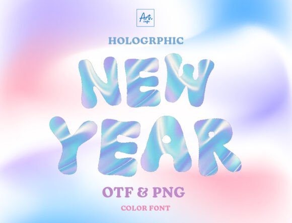 Holographic New Year: A Color Font That Celebrates With Quiet Confidence