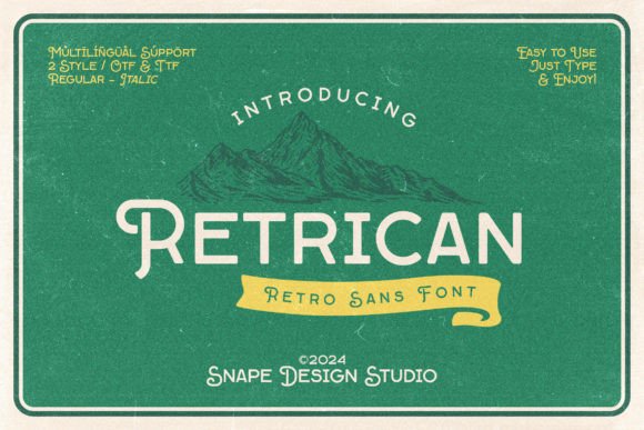 Retrican: A Font That Brings Nostalgia to Your Craft