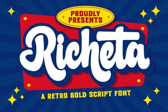 Richeta: A Bold Retro Script Font That Elevates Real Branding